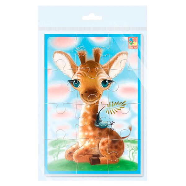 

Жираф, мягкие пазлы А5, Vladi Toys