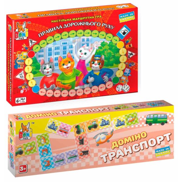 

Набор настольных игр Boni Toys Домино Транспорт и Правила дорожного движения (0103-233)