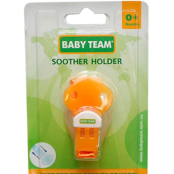 

Держатель для пустышки (оранжевый цвет), Baby Team