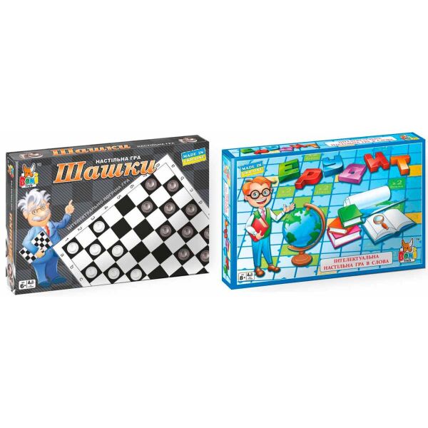 

Набор настольных игр Boni Toys Шашки и Эрудит (0066-110)