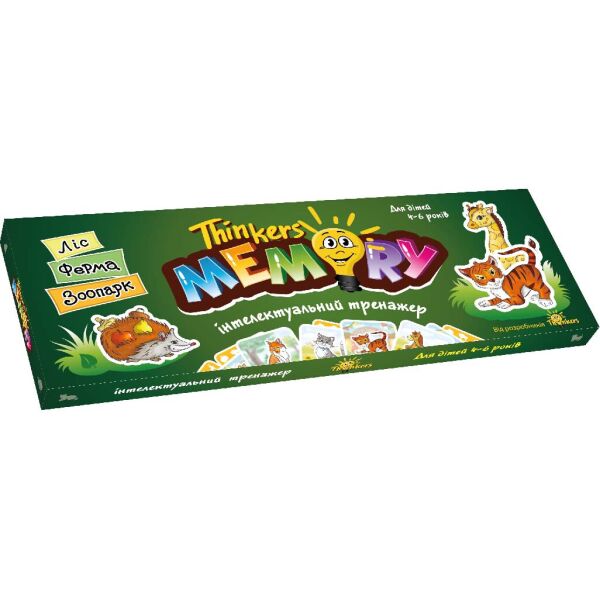

Мемори для детей 4-6 лет (украинский язык). Игра настольная, Thinkers