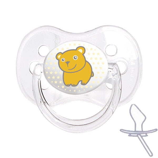 

Пустышка силиконовая анатомическая Transparent, мишка, Canpol babies