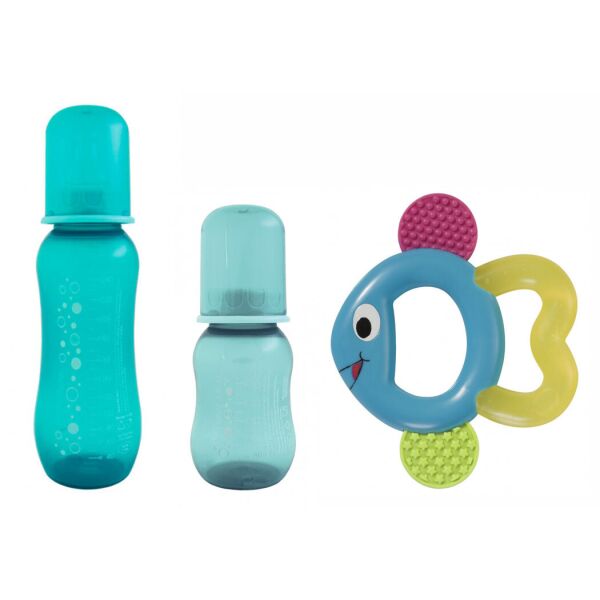 

Набор Baby-Nova бутылочка пластиковая 2 шт и охлаждающее зубное кольцо (3044-6350-53)