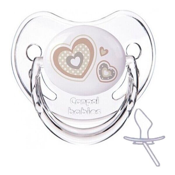 

Пустышка Newborn baby силиконовая анатомическая, с сердечками, 6-18 мес, Canpol babies