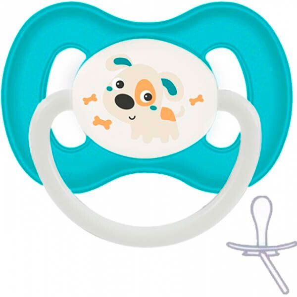 

Пустышка силиконовая симметричная Bunny & Company, от 18 мес (собачка), Canpol babies