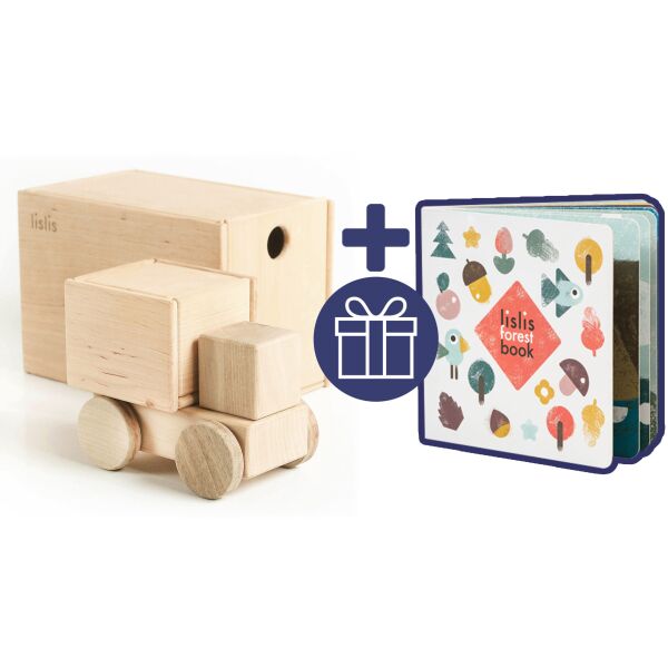 

Деревянная игрушка Lislis toys Фура маленькая с параллелепипедами (01 МФ 0005)