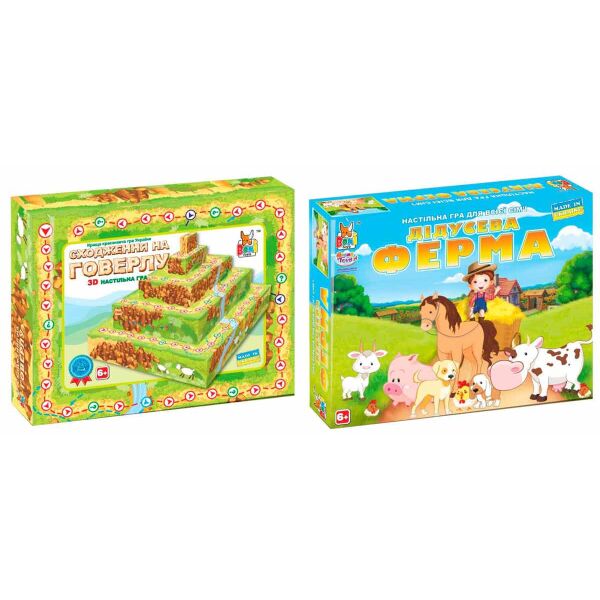 

Набор настольных игр Boni Toys Дедушкина ферма и Восхождение на гору Говерлу (0288-370)