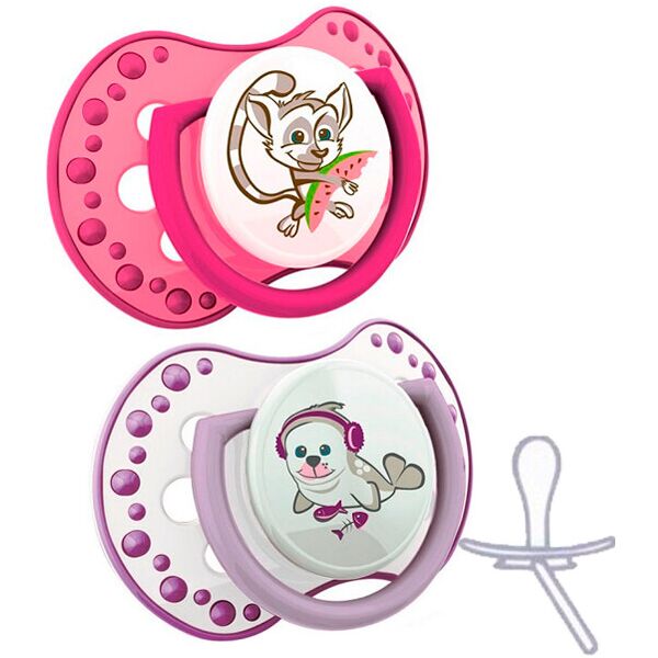 

Пустышки Hot&Cold 0-3 мес (2 шт) Girl, lovi