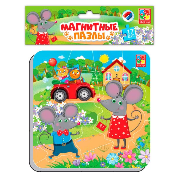 

Мышата, мягкие пазлы-мозаика, настольная игра, Vladi Toys