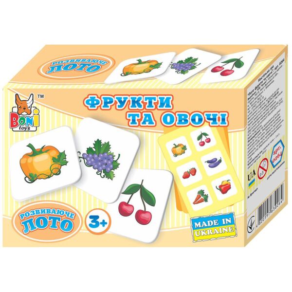 

Настольная игра Boni Toys Бони Тойс "Лото фрукты и овощи" (0264)