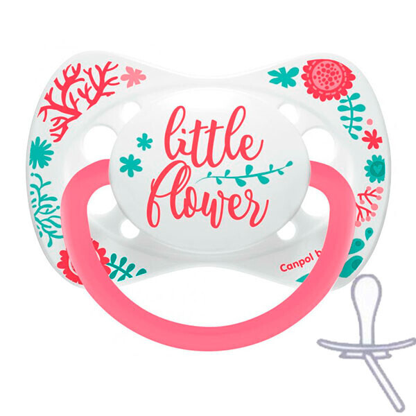 

Пустышка силиконовая симметричная Wild Nature, 18 мес (коралловая), Canpol babies