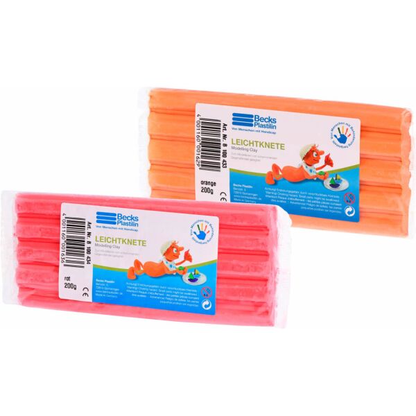

Набор Пластилин плавающий Becks Plastilin оранжевый+красный, (B100433-434)
