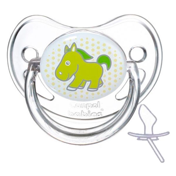 

Пустышка силиконовая анатомическая transparent, Лошадка, Canpol babies
