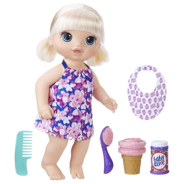 

Пупс с аксессуарами Малышка и мороженое, Baby Alive
