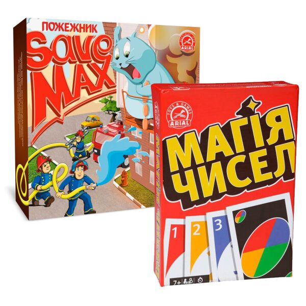 

Набор настольных игр Arial Ариал Магия чисел + Пожарный Спасти Макса (11494-537)