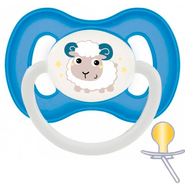 

Пустышка Bunny & Company латексная круглая, 6-18 мес, синяя, Canpol babies
