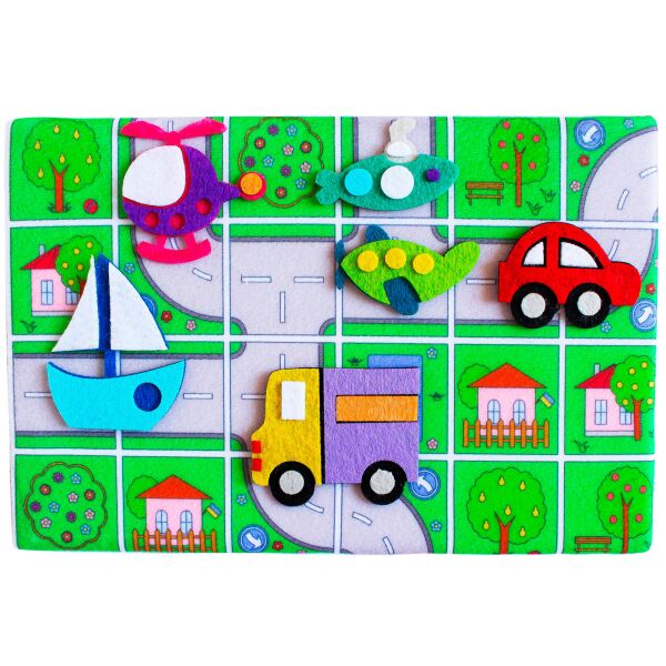 

Развивающая игра из фетра Транспорт, Умняшка