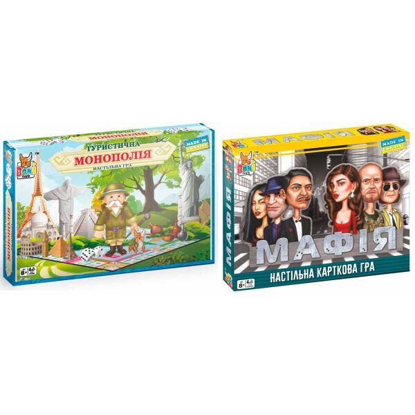 

Набор настольных игр Boni Toys Мафия и Туристическая монополия (0059-318)