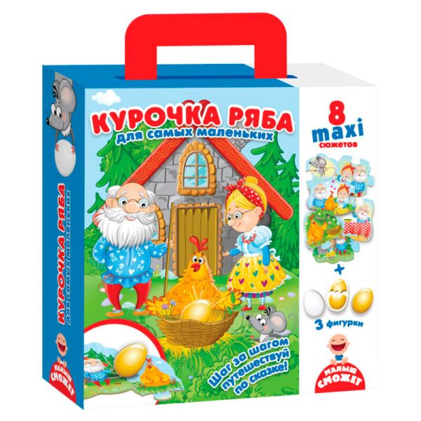 

Путешествие сказкой Курочка Ряба, фигурные карты (рус), Vladi Toys