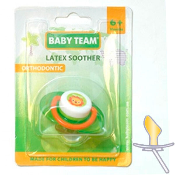 

Пустышка латексная (салатовый цвет), ортодонтическая, Baby Team