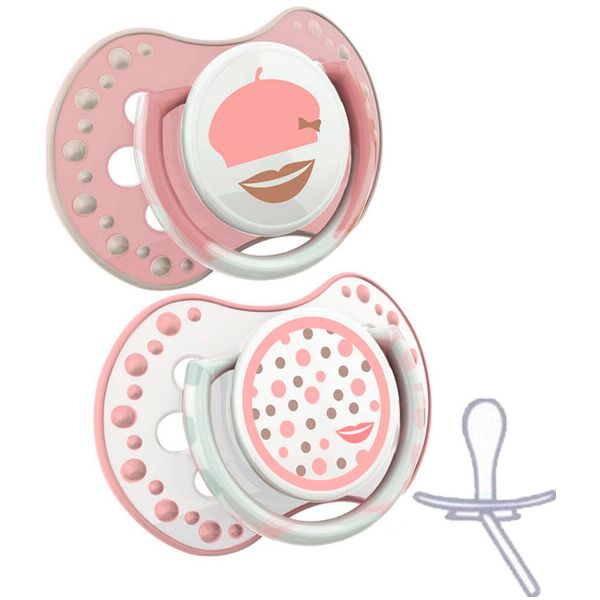 

Пустышки Retro 3-6 мес (2 шт) Girl, lovi