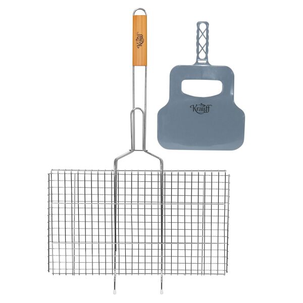 

Решетка для гриля на мангал из нержавеющей стали 66*45*26*5см с веялом Krauff 29-274-005 J-94