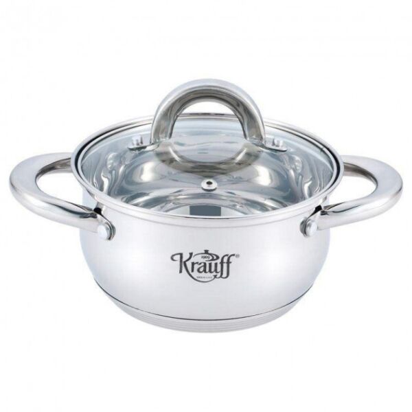 

Кастрюля 1,5 л нержавеющая сталь Krauff 26-238-017 с крышкой (5575)
