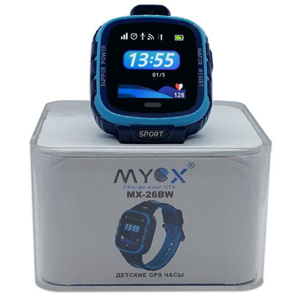 

Детские водонепроницаемые GPS часы Myox 4,4х4,2 х1,5 см Синий