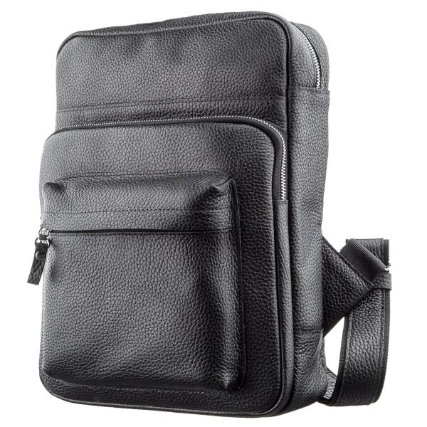 

Кожаный рюкзак SHVIGEL 25,5х32,5х8 см Черный