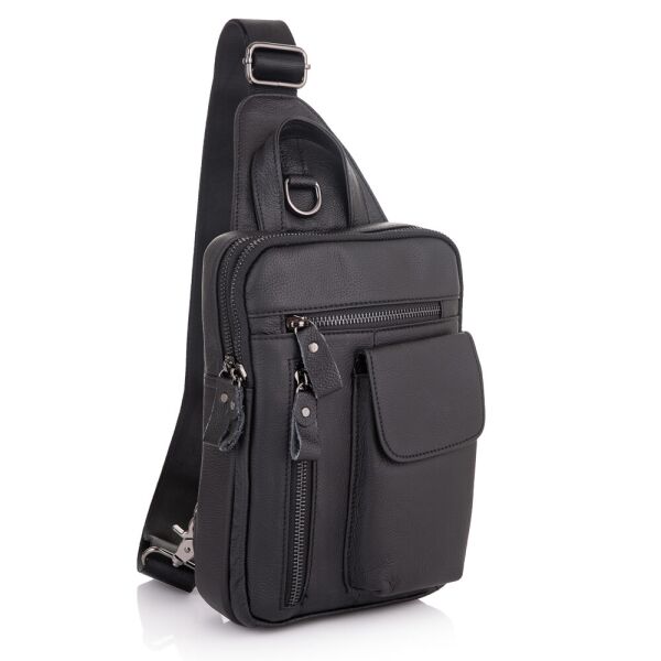

Мужской кожаный рюкзак Buffalo Bags 17,5х25х5,5 см Черный
