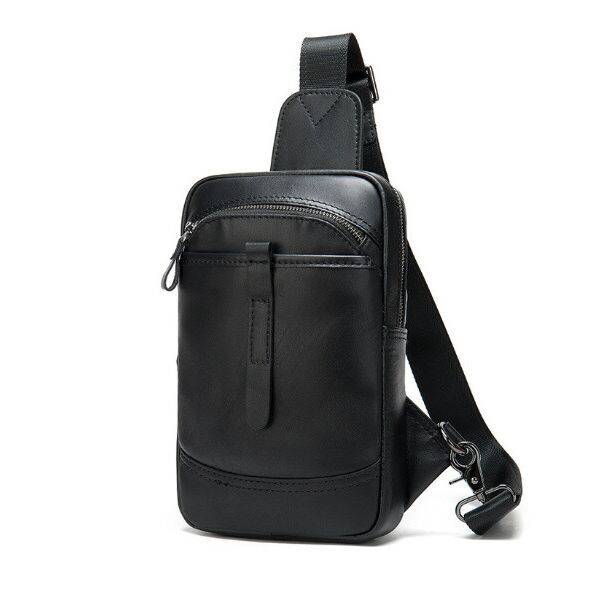 

Мужской кожаный рюкзак Buffalo Bags 15х25х5 см Черный