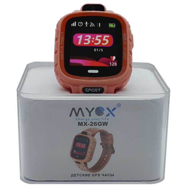 

Детские водонепроницаемые GPS часы Myox 4,4х4,2 х1,5 см Розовый
