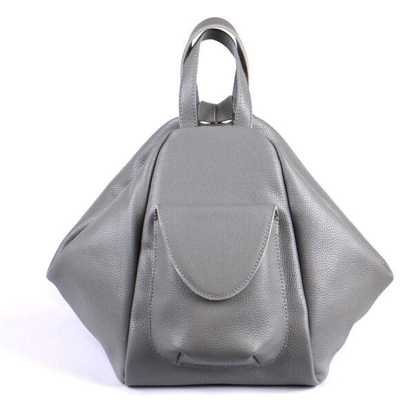 

Женский кожаный рюкзак Black Owl 40х23х29 см Серый