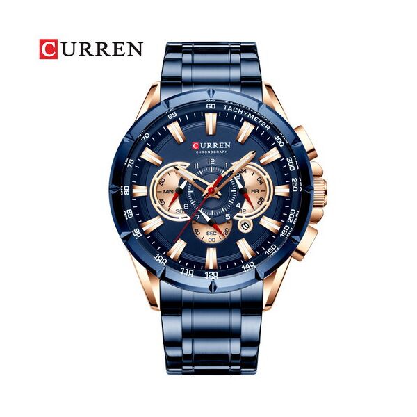 

Мужские наручные часы (8363 Blue-Cuprum) Curren 48 мм Синий