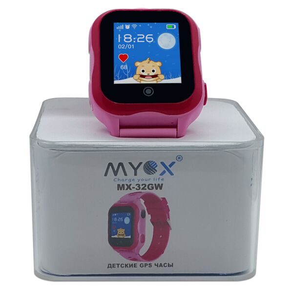 

Детские водонепроницаемые GPS часы Myox 4,4х4,2 х1,5 см Розовый