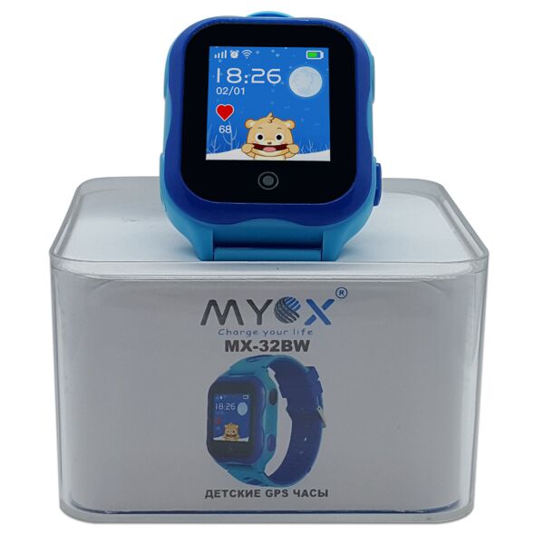 

Детские водонепроницаемые GPS часы Myox 4,4х4,2 х1,5 см Синий