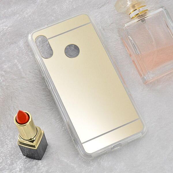 

Чехол Fiji Mirror для Honor 8A силикон зеркальный бампер золотой