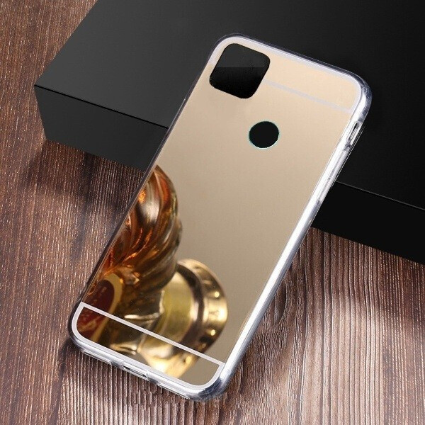 

Чехол Fiji Mirror для Xiaomi Redmi 9C силикон зеркальный бампер золотой