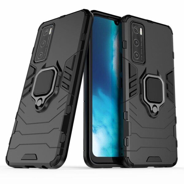 

Чехол Fiji Ring для Vivo V20 SE бронированный бампер с кольцом черный