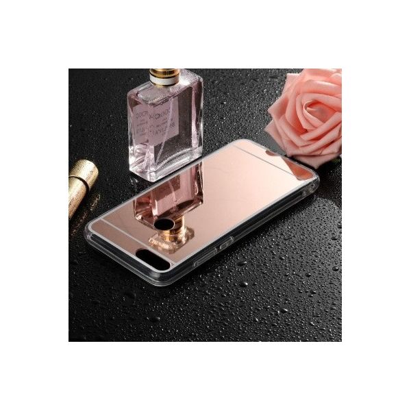 

Чехол Fiji Mirror для Oppo A12 силикон зеркальный бампер розовое золото
