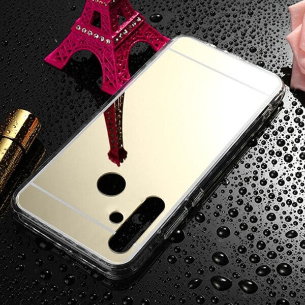 

Чехол Fiji Mirror для Realme 6i силикон зеркальный бампер золотой