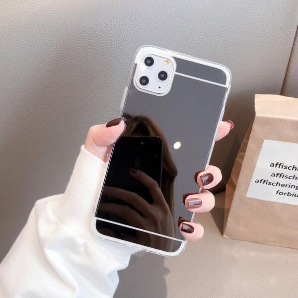 

Чехол Fiji Mirror для Apple Iphone 11 силикон зеркальный бампер темный металлик
