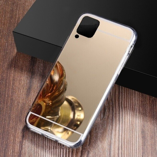 Чехол Fiji Mirror для Huawei P40 Lite силикон зеркальный бампер золотой