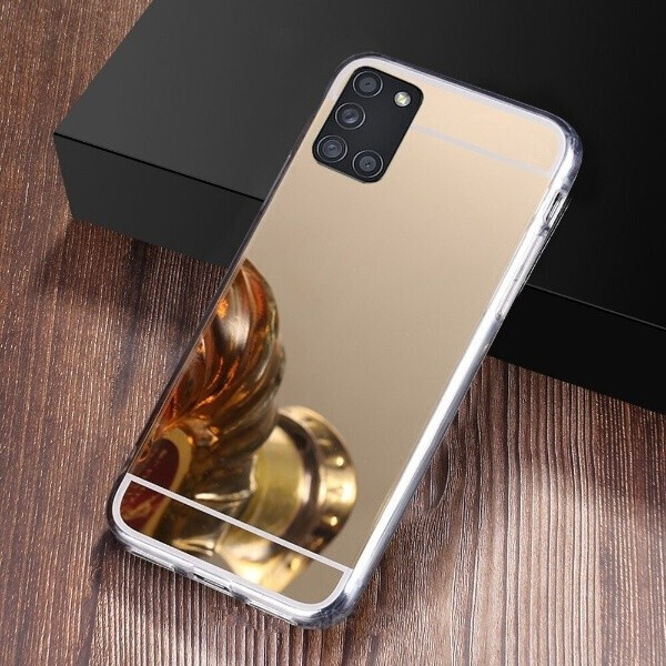 

Чехол Fiji Mirror для Oppo A72 силикон зеркальный бампер золотой