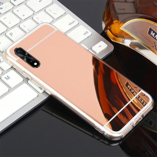 

Чехол Fiji Mirror для Xiaomi Mi A3 (Mi CC9e) силикон зеркальный бампер розовое золото
