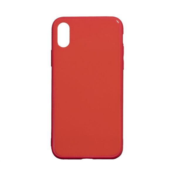 

Чехол-накладка TPU Glass Logo Full для Apple Iphone X / Xs Red