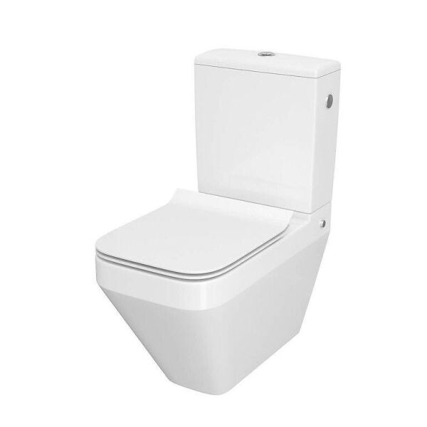 

Унитаз компакта CREA 010/020 SQUAREL с сиденьем дюропл SLIM LIFT Cersanit Белый (000020683)