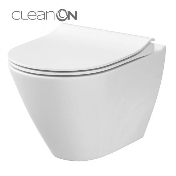 

CET 743 CITY OVAL CLEAN ON подвесной з сиденьем SLIM дюропласт лифт Cersanit (000022157)