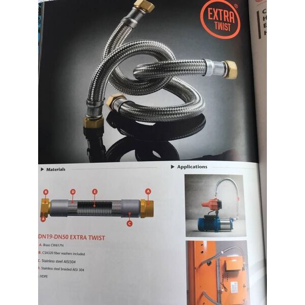 

Шланг антивибрационный прямой EXTRA TWIST 1" 1.0м. RIVER НG-1-1000 TUCAI (000019365)