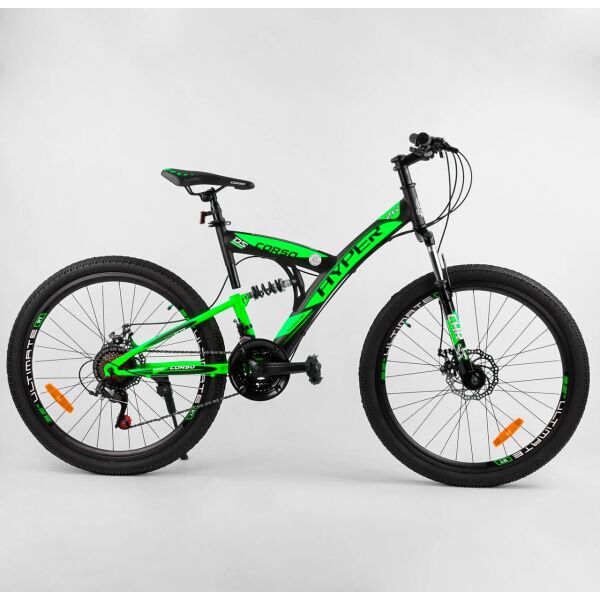 

Велосипед Спортивный CORSO «Hyper» 26" дюймов 29045 зеленый 03506